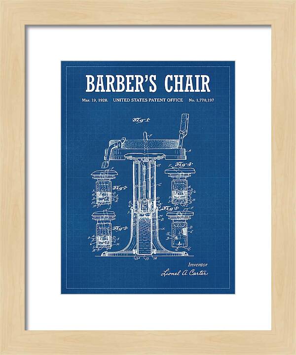 Barber's Chair Blueprint Patent Us1770197a