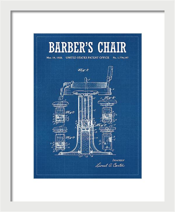 Barber's Chair Blueprint Patent Us1770197a