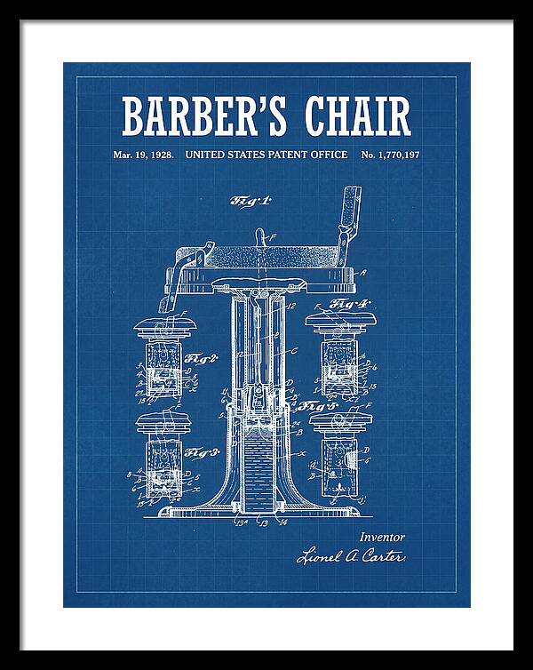 Barber's Chair Blueprint Patent Us1770197a