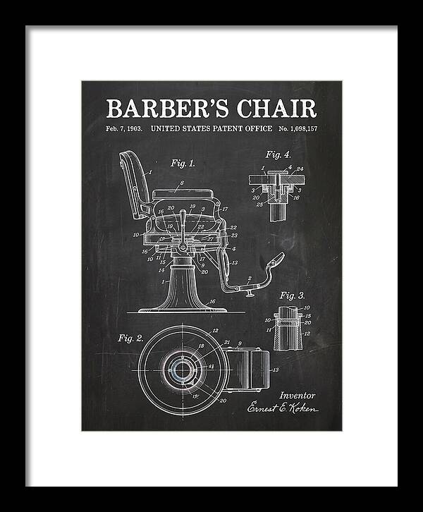 Barber's Chair Chalkboard Patent Us1098157a