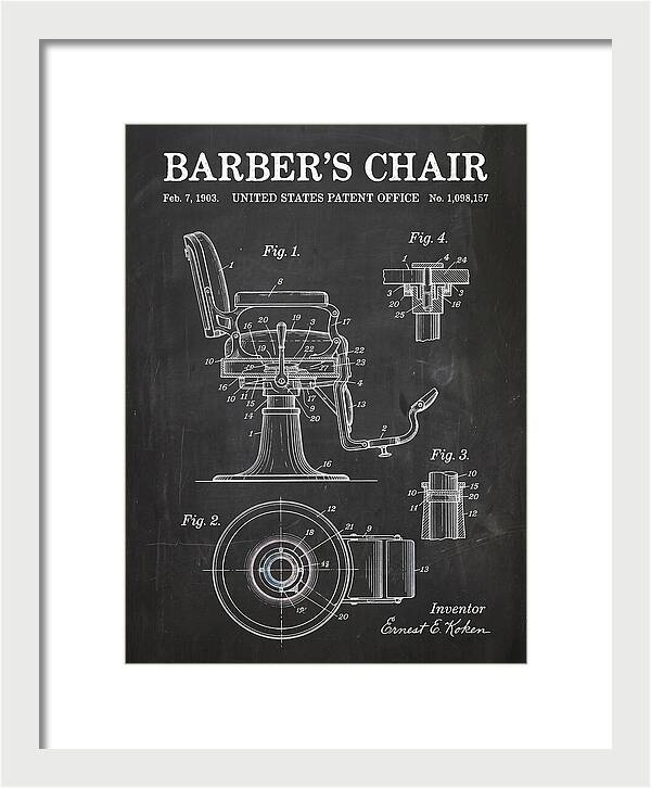 Barber's Chair Chalkboard Patent Us1098157a