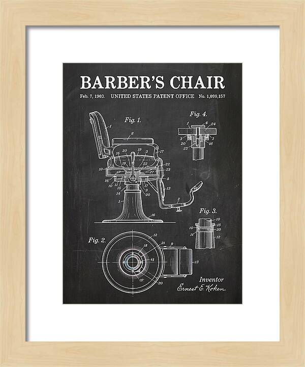 Barber's Chair Chalkboard Patent Us1098157a