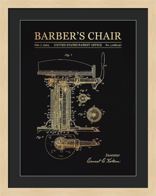 Barber's Chair Gold Patent Us1098157a