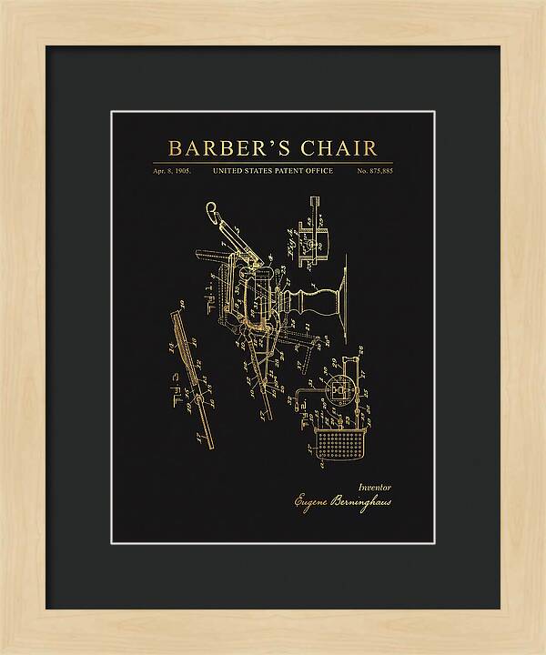 Barber's Chair Gold Patent Us875885a