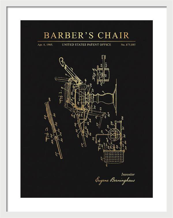 Barber's Chair Gold Patent Us875885a