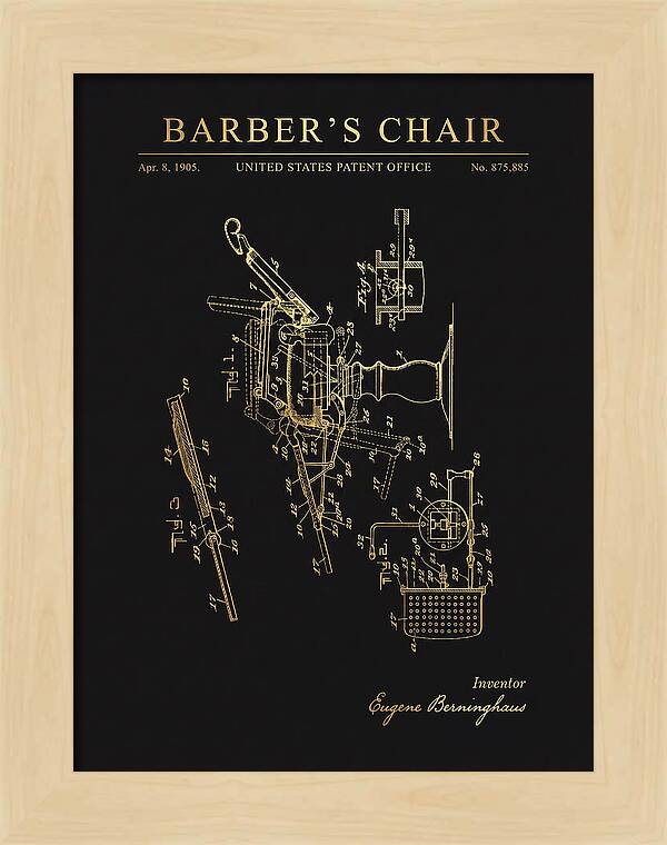 Barber's Chair Gold Patent Us875885a