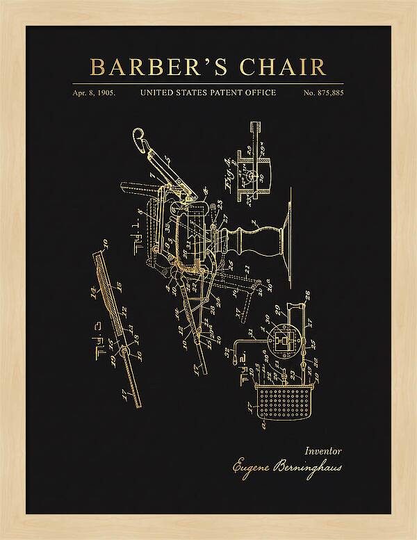 Barber's Chair Gold Patent Us875885a