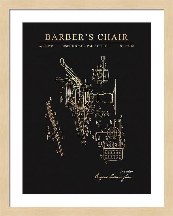 Barber's Chair Gold Patent Us875885a