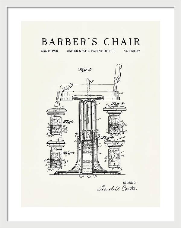 Barber's Chair Minimalist Patent Us1770197a