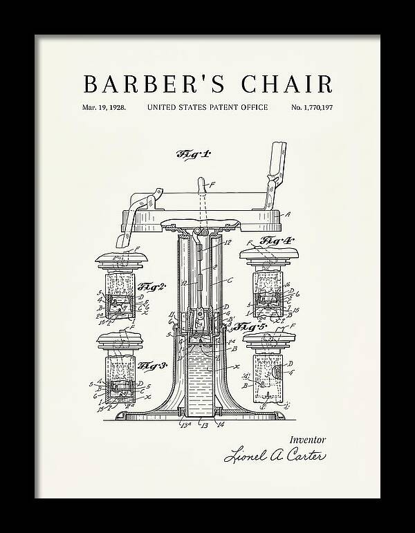 Barber's Chair Minimalist Patent Us1770197a