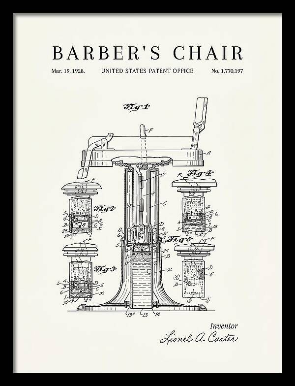 Barber's Chair Minimalist Patent Us1770197a