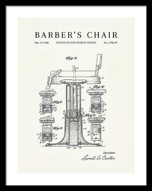 Barber's Chair Minimalist Patent Us1770197a