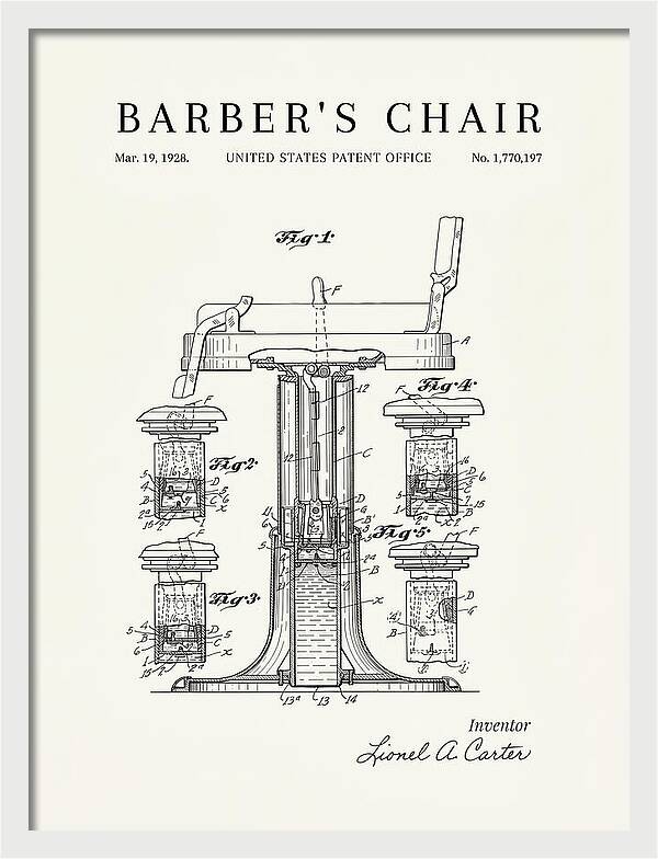 Barber's Chair Minimalist Patent Us1770197a