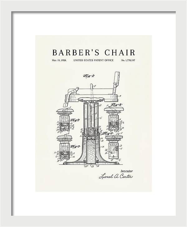 Barber's Chair Minimalist Patent Us1770197a