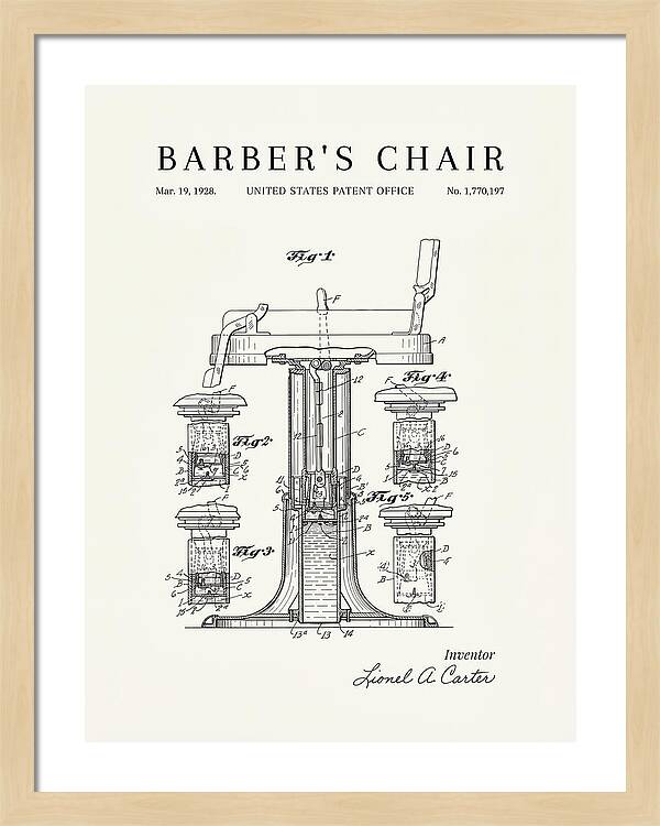 Barber's Chair Minimalist Patent Us1770197a