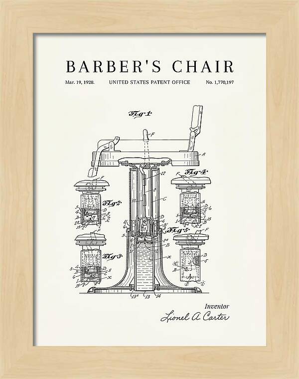 Barber's Chair Minimalist Patent Us1770197a