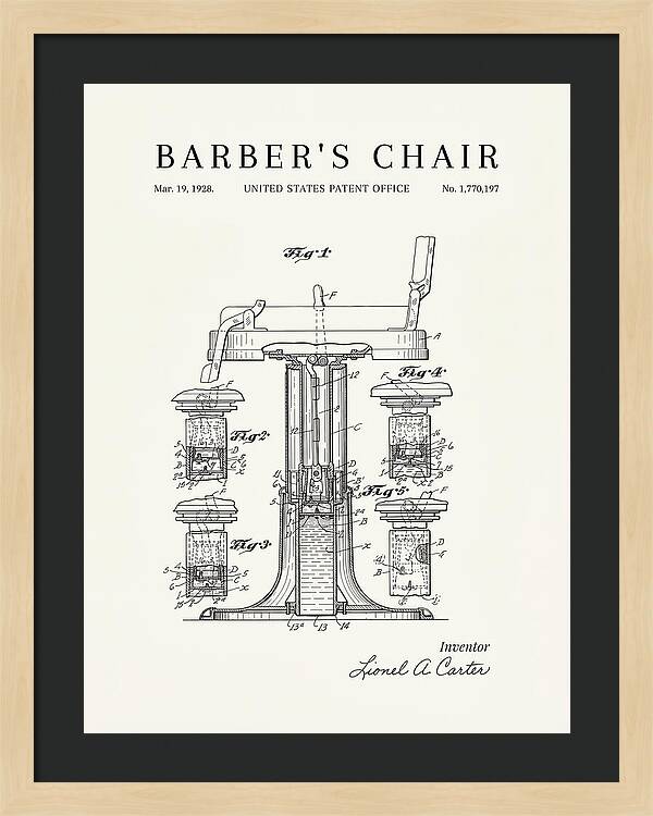 Barber's Chair Minimalist Patent Us1770197a
