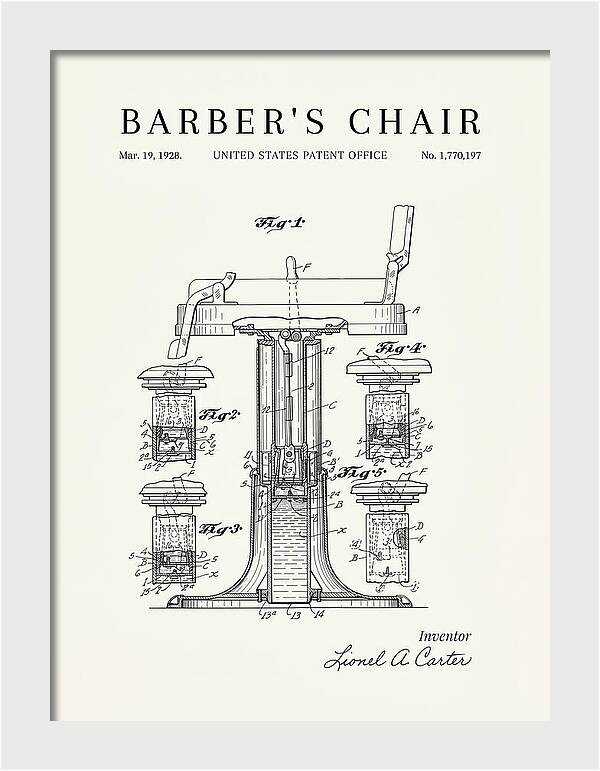 Barber's Chair Minimalist Patent Us1770197a