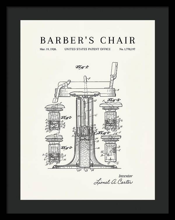 Barber's Chair Minimalist Patent Us1770197a
