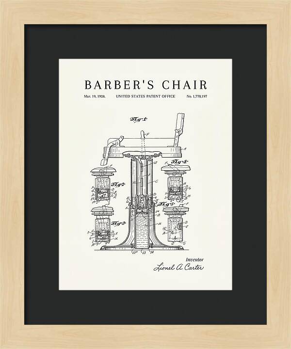 Barber's Chair Minimalist Patent Us1770197a