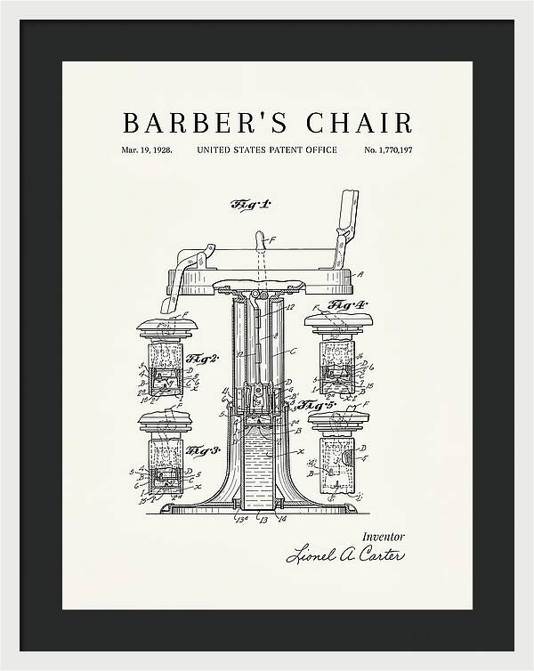 Barber's Chair Minimalist Patent Us1770197a