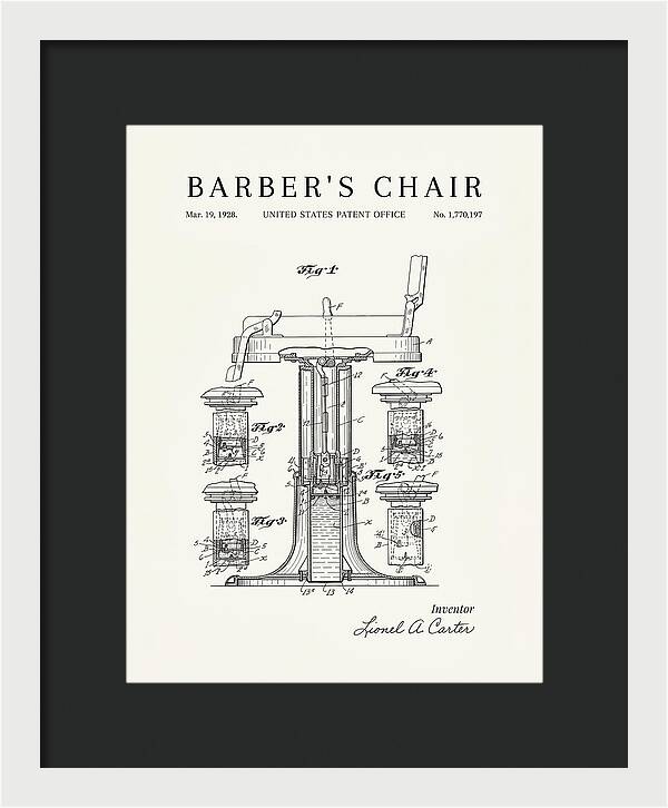 Barber's Chair Minimalist Patent Us1770197a