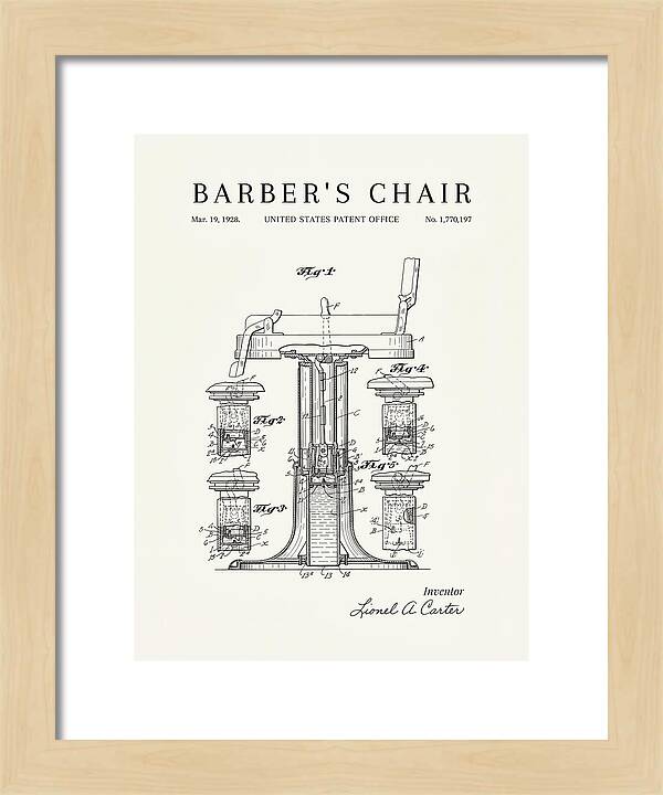 Barber's Chair Minimalist Patent Us1770197a