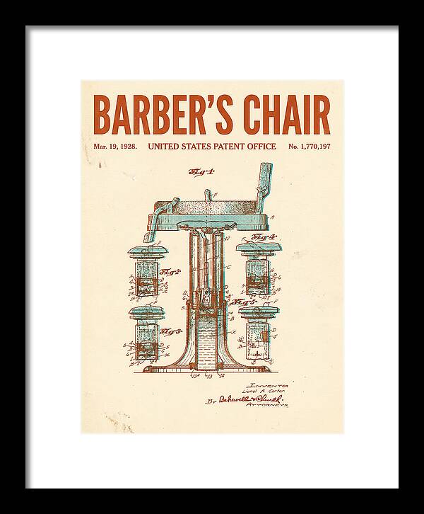 Barber's Chair Retro Patent Us1770197a