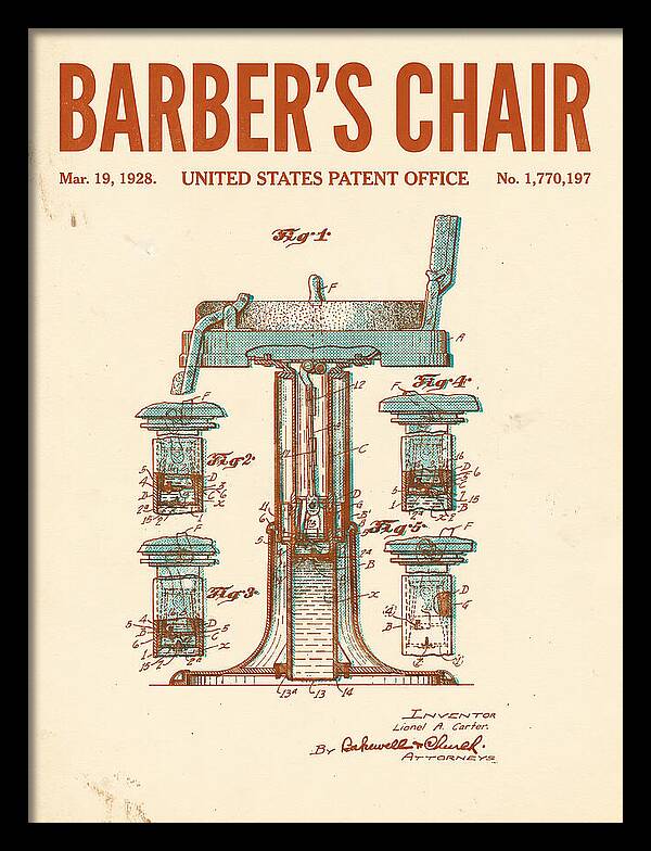 Barber's Chair Retro Patent Us1770197a