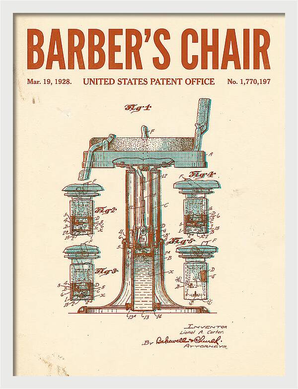 Barber's Chair Retro Patent Us1770197a