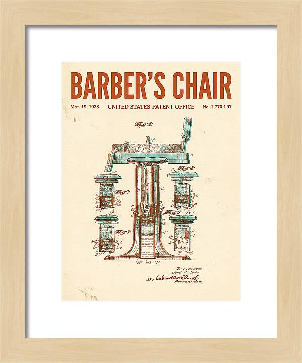 Barber's Chair Retro Patent Us1770197a