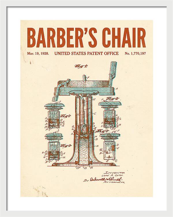 Barber's Chair Retro Patent Us1770197a