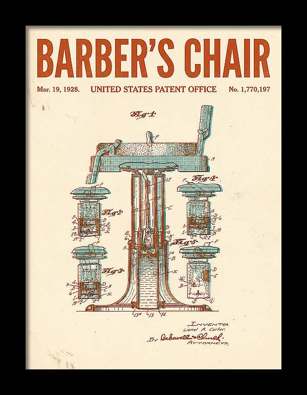 Barber's Chair Retro Patent Us1770197a