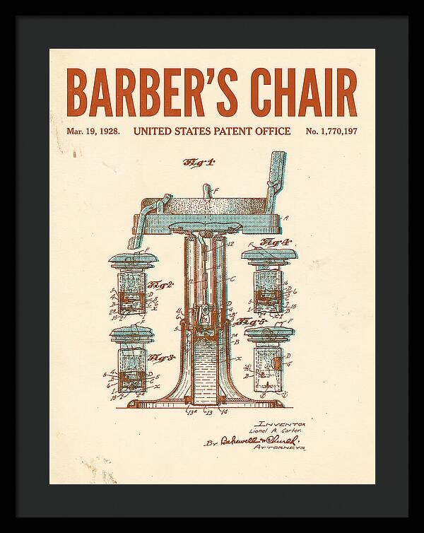 Barber's Chair Retro Patent Us1770197a