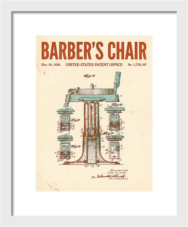 Barber's Chair Retro Patent Us1770197a