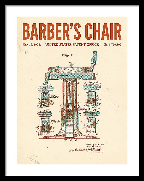 Barber's Chair Retro Patent Us1770197a