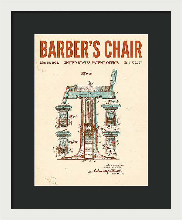 Barber's Chair Retro Patent Us1770197a