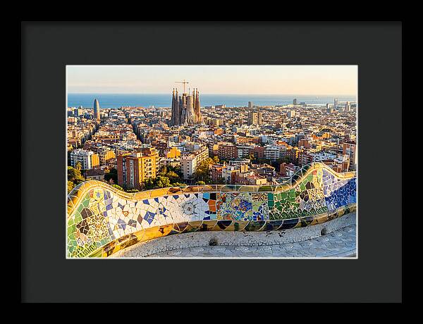 Barcelona Skyline From Park Gell