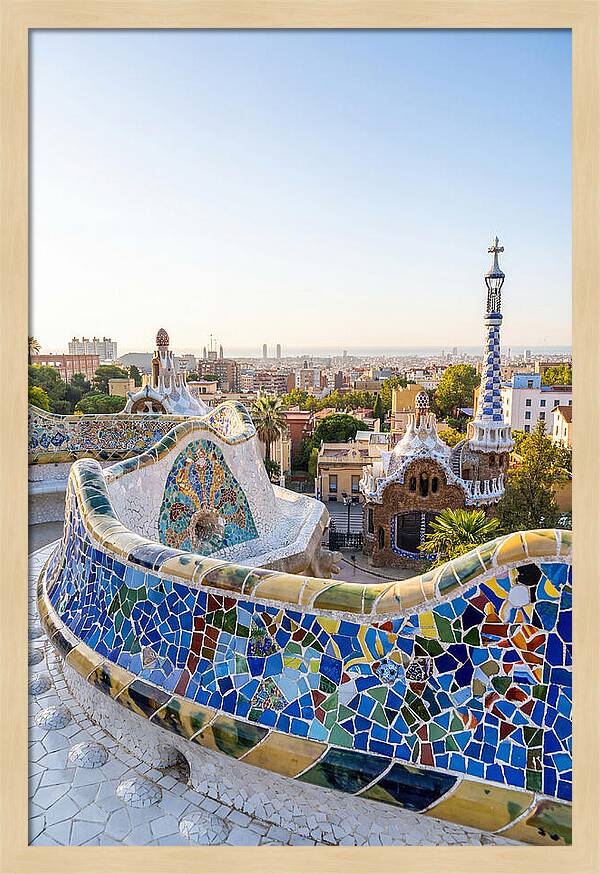 Barcelonas Colorful Mosaic View