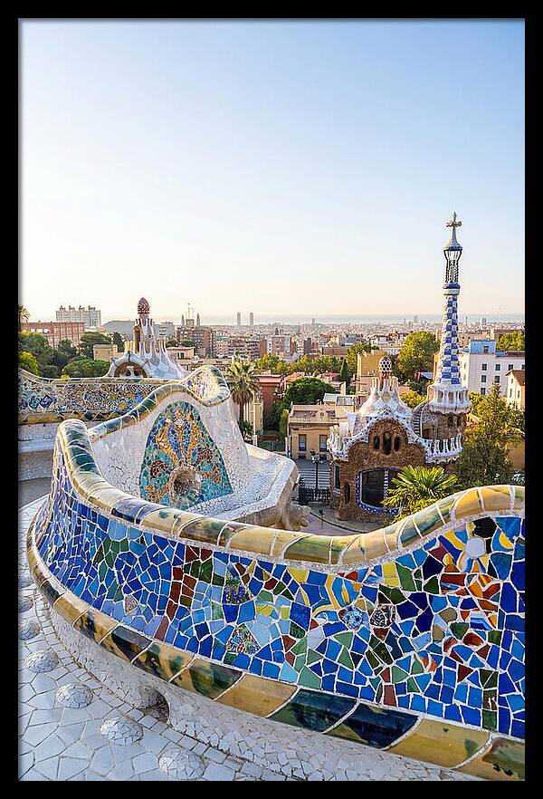 Barcelonas Colorful Mosaic View