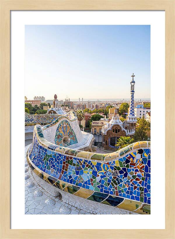Barcelonas Colorful Mosaic View
