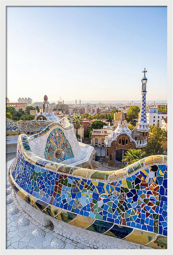 Barcelonas Colorful Mosaic View