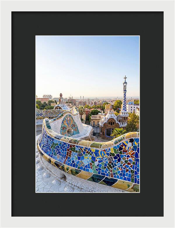 Barcelonas Colorful Mosaic View