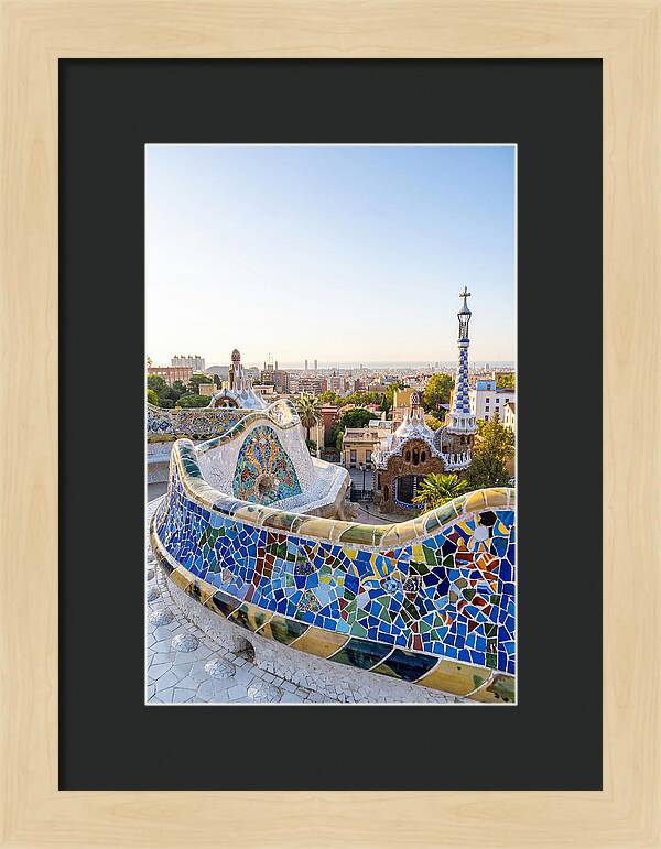 Barcelonas Colorful Mosaic View