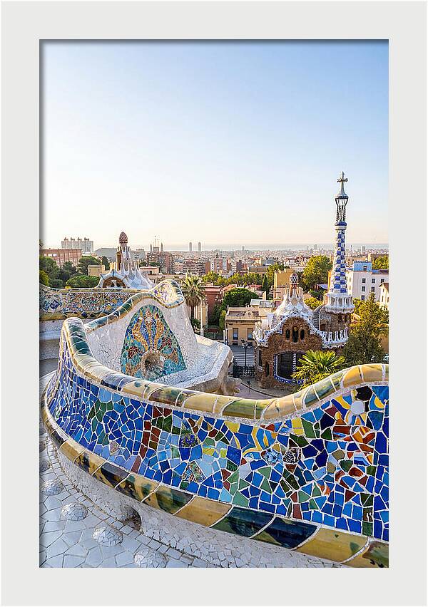 Barcelonas Colorful Mosaic View