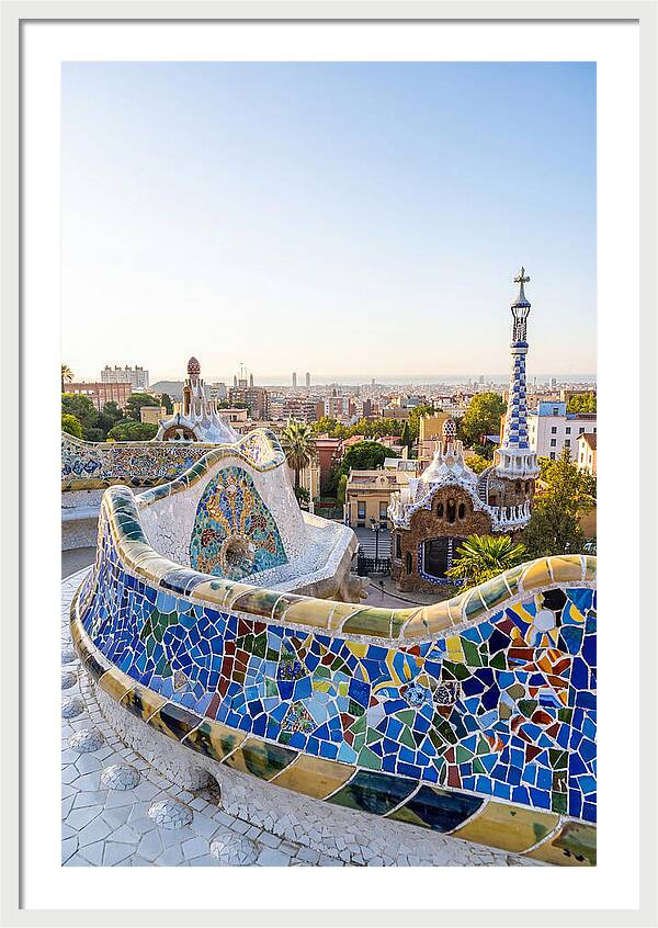 Barcelonas Colorful Mosaic View
