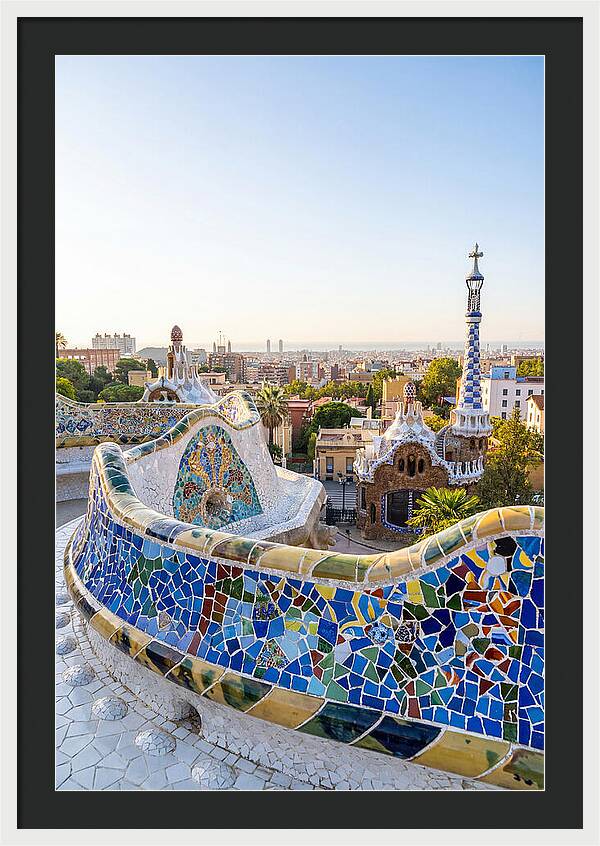Barcelonas Colorful Mosaic View