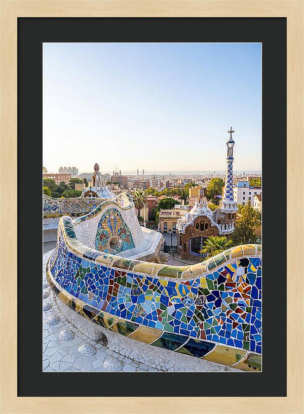 Barcelonas Colorful Mosaic View