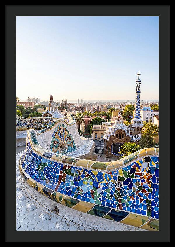 Barcelonas Colorful Mosaic View