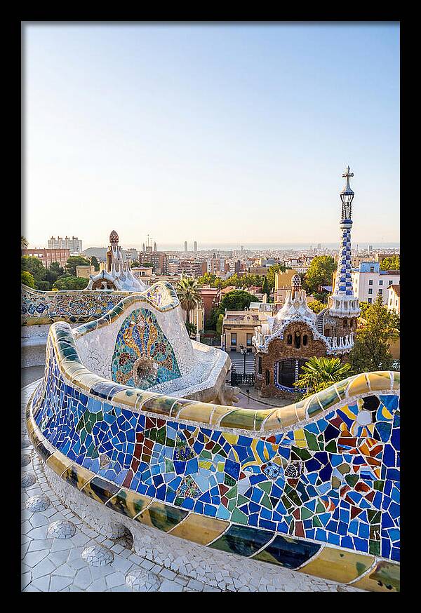 Barcelonas Colorful Mosaic View
